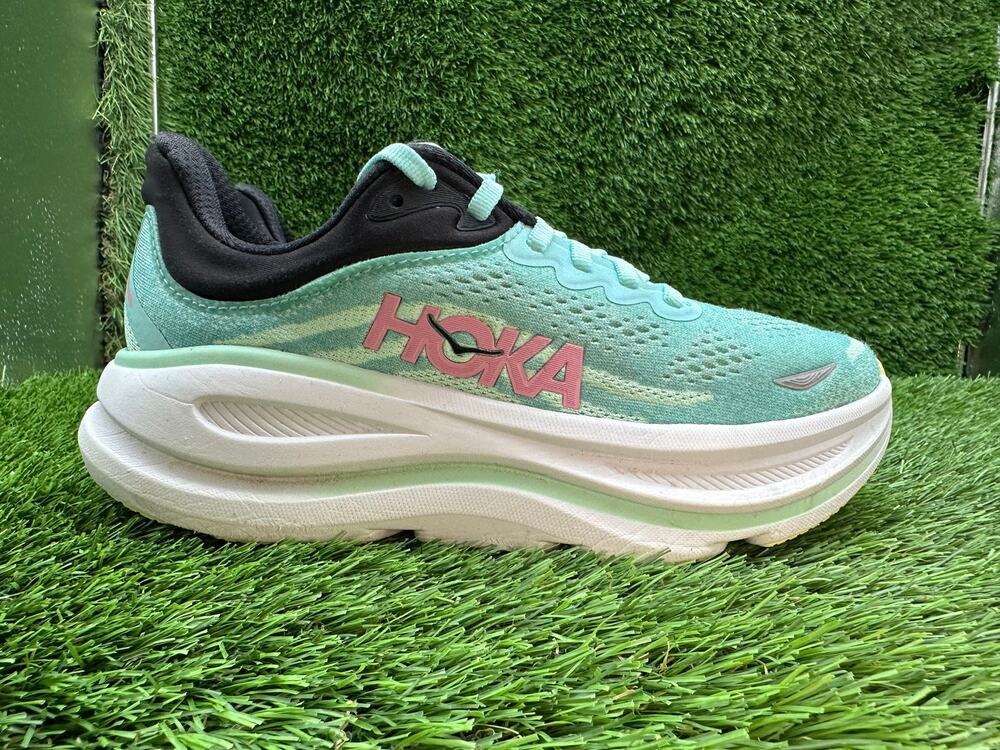 Hoka One One Bondi 9 1162012-BTF Athletic Sneaker Women's 6B Blue Knit Cushioned